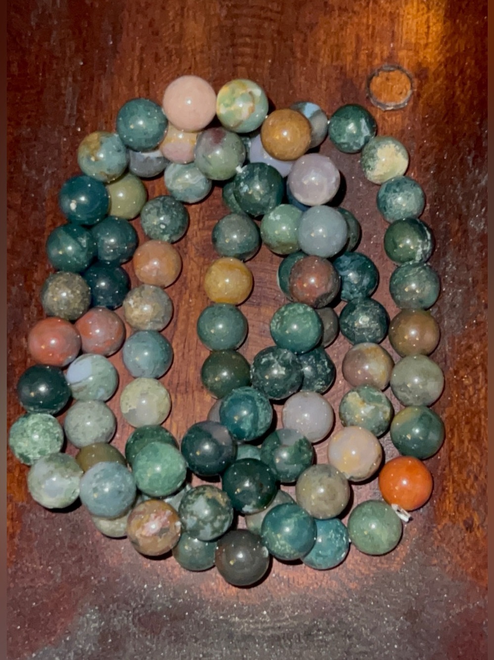 Indian Agate authentic gemstone beaded bracelets